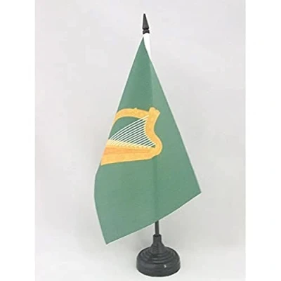 Image of AZ Flag Leinster Table 5&#039;&#039; x 8&#039;&#039; Office 100% Polyester 21 14 cm Mini Desk with 10&#039;&#039; Pole and Black Plastic Base