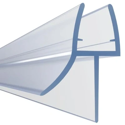 Image of HNNHOME Super Clear Bath Shower Screen Door Seal Strip for 6mm Straight/Curved Glass Up to 18mm Gap