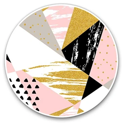 Image of Vinyl Stickers (Set of 2) 10cm Art Deco Abstract Pattern Decals for Laptops,Tablets,Luggage,Scrap Booking,Fridges, 3768