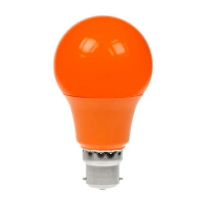 Image of Pro Lite GLS/LED/6W/BC/ORANGE/D 6w LED GLS Light Bulb (dimmable, B22, Orange)