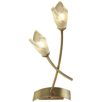 Image of Pietra Table Lamp 2 Light G9, Antique Brass