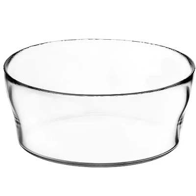 Image of KADAX Glass Salad Bowl, 2.5 L, Round Serving Bowl for Trifle, Large Mixing Elegant Tableware Snack and Dessert, Deep Fruit, Sweets (⌀ 19 cm)