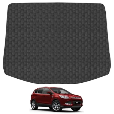 Image of Car Mat CO Boot Liner for Ford Kuga/Escape (2013 2020) Heavy Duty Rubber Tailored Fit Protector Dog Friendly Black Custom Fitted Premium Dirt, Mud, Anti Slip Backing Waterproof