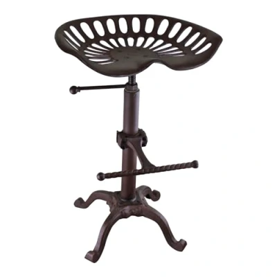 Image of Geko Cast Iron Tractor Seat Kitchen/Bar Stool Home Decoration