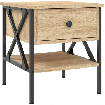 Image of vidaXL Bedside Table Sonoma Oak 40x42x45 cm Engineered Wood