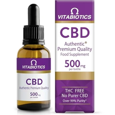 Image of Vitabiotics Brains CBD Purity 99 Percent THC Free 500 mg/bottle