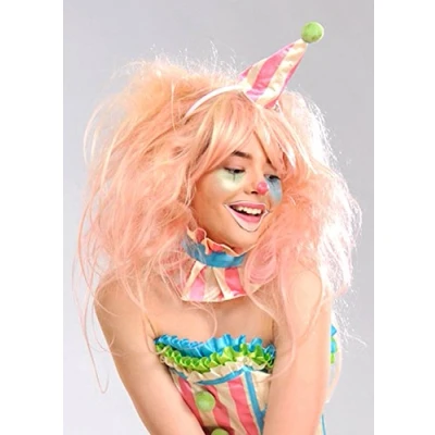 Image of Magic Box Womens Deluxe Candy Floss Pink Clown Wig