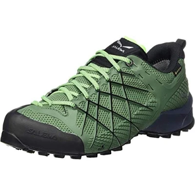 Image of Salewa Mens Ms Wildfire Gore tex Trekking &amp; Hiking Shoes, Myrtle Fluo Green, 10 UK