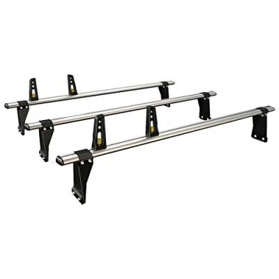 Image of Van Guard Roof Rack for Ford Transit (MK6/7 2000 2014) 3 Bars + 4 Load Stops [Only Suitable Low Models] Ulti Bar VG49