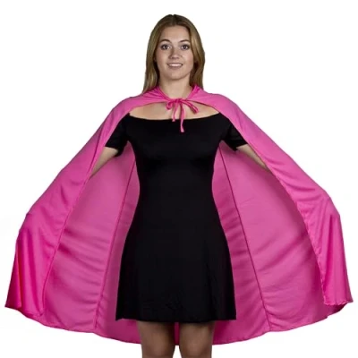 Image of Adults Pink Superhero Cape Knee length Perfect for Dress Up or Other Fancy Events