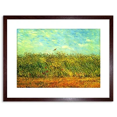 Image of Wee Blue Coo PAINTING VAN GOGH WHEAT FIELD WITH LARK FRAMED PICTURE ART PRINT F97X9805