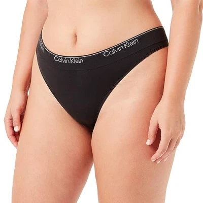 Image of Calvin Klein Underwear Thong Thong, Women&#039;s, Size: XXL, Black