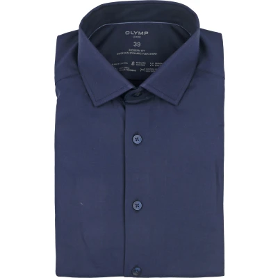 Image of OLYMP Luxor Shirt 24/Seven Navy Blue Dark size 38
