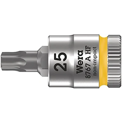 Image of Wera 05003360001 8767 A HF Torx Bit Socket 1/4 Inch with Retaining Function, Yellow, 05003365001