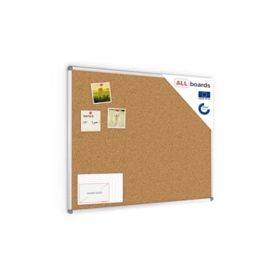 Image of ALLboards Cork Board with Aluminium Frame 100x80cm, Corkboard Bulletin Notice