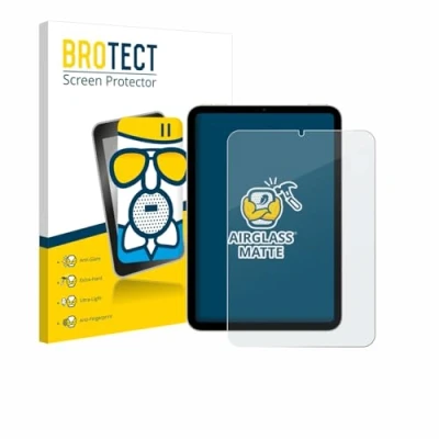 Image of brotect Anti Glare Glass Screen Protector Matte compatible with Apple iPad Mini 7 WiFi 2024 Scratch 9H Protection Film