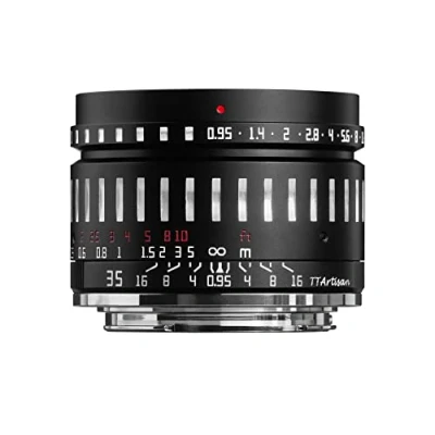 Image of TTArtisan 35mm F0.95 APS C Large Aperture Manual Focus Mirrorless Cameras Lens for Canon M Mount Compatible with M1 M2 M3 M6 M6II M10 M50 M100 M200