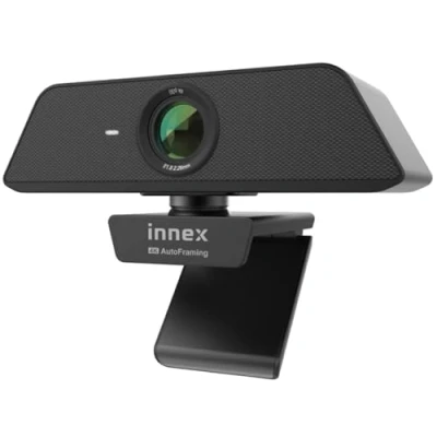 Image of Innex C470 4K Webcam with Microphone, AI Auto Framing, 5x Digital Zoom, Light Correction for Microsoft Teams, 120 Degree Wide Angle PC, Mac, Windows, Video Call, Live Streaming
