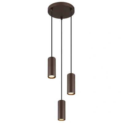 Image of James Cluster Pendant Ceiling Light Bronze Colored Matt 3x GU10