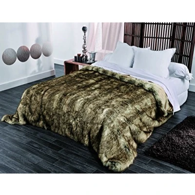 Image of Linder 5011/28 / 841/230 Grizzly Fur Fabric Bed, Cotton, 250 x 230 CM, Beige