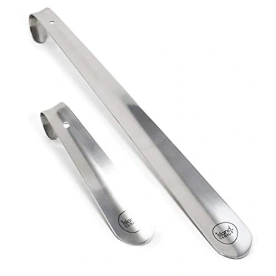 Image of Island Genius Metal Shoe Horn Set of 2 Long Handle and Travel