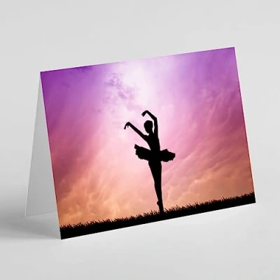 Image of Beebooh cards silhouette of ballet dancer birthday card