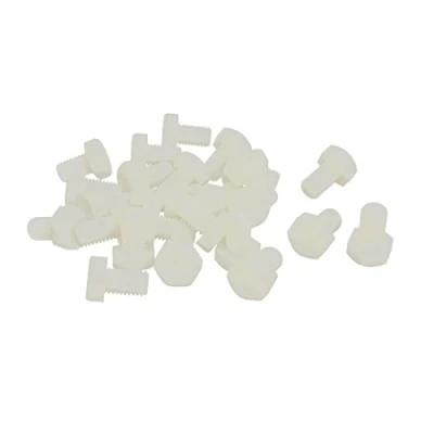 Image of Sourcingmap M10 x 15mm Full Thread Nylon Hex Head Cap Screw Bolt Fastener 25 Pcs