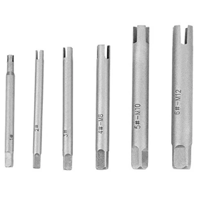 Image of Tap Extractor 4 Flute Screw Remover Broken Head Stripped Set Steel 3 Types Easy Out for Screw(6 Pieces)