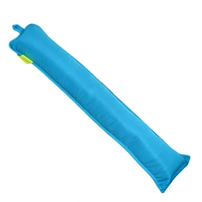 Image of New Plain Fabric Draught Excluder Draft Insulator Cushion Decorative Door or Window Stopper Polycotton Energy Saver Snake Hallway Multipurpose (Teal)