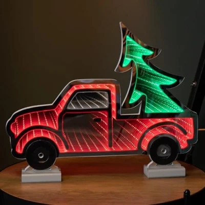 Image of Samuel ALEXANDER 40cm Red and Green LED Infinity Truck Christmas Decoration