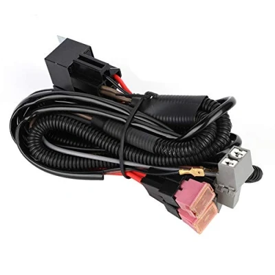 Image of Aramox H1/H7 Headlamps Relay Harness Wiring 12V 40A 3500lm for Car Halogen Headlight IP46 Protection Level