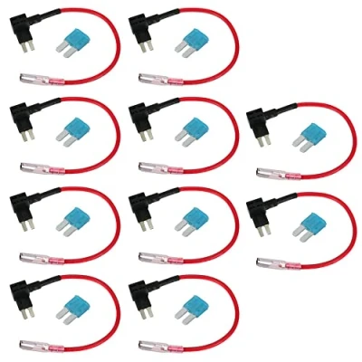 Image of Mintice 10 X 12V 24V Micro 2 Add A Circuit Fuse Tap Piggy Back Blade Holder Plug Socket Wire Harness Car Vehicle with 15A