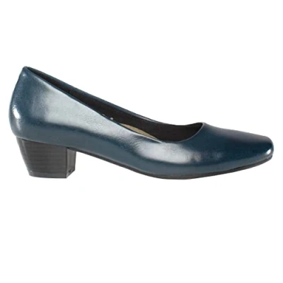 Image of Boulevard Womens/Ladies Low Heel Plain Court Shoes (4 UK) (Navy)