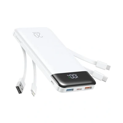 Image of Charmast Power Bank with built in Cables,20000mAh 20W PD QC Quick Charge Portable Charger USB C Fast Charging compatiable iPhone iPad Samsung Galaxy etc.