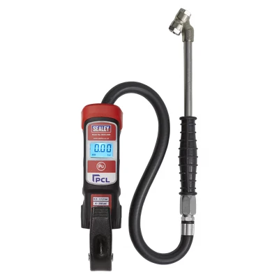 Image of Sealey Premier Anodised Digital Tyre Inflator with Twin Push On Connector