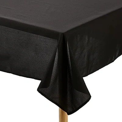 Image of Soleil d&#039;ocre Stain Resistant Tablecloth, Polyester, Black, 140 x 240 cm
