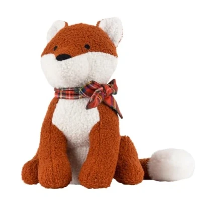 Image of Paoletti Boucle Fox Novelty Doorstop, Rusty Orange