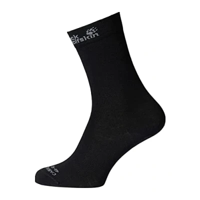 Image of Jack Wolfskin Unisex Adult Merino Classic Cut Socks Black, Size 35 37