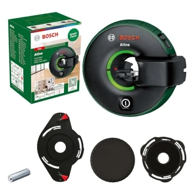 Image of Bosch Home and Garden All in 1 line Laser Atino 2nd gen with Removable Lockable Measuring Tape, Horizontal or Vertical Alignment Thanks to Easy Attachment on Rough Smooth Surfaces
