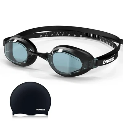 Image of Dizokizo Swimming Goggles No Leaking Anti Fog UV Protection Adjustable Professional Racing Swim for Adult Men Women