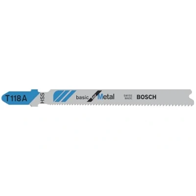 Image of Bosch 3x Jigsaw Blade T 118 A Basic for Metal (for Sheets, Professional Accessories Jigsaw)