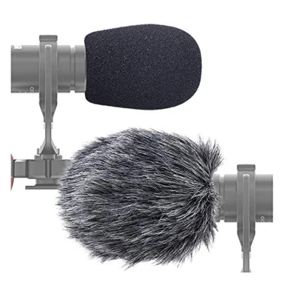Image of SUNMON Furry Windscreen Muff, Mic Pop Filter/Foam Wind Cover fits Rode VideoMicro Videomic Me L Shotgun Microphone (2 PACK)
