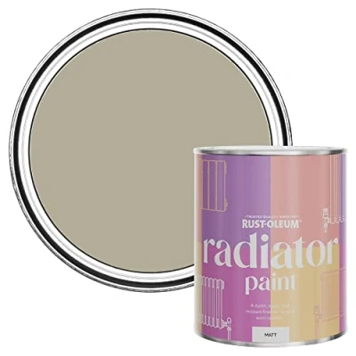 Image of Rust Oleum Beige Heat Resistant Radiator Paint in Matt Finish Longsands 750ml (SHDRCT1164)
