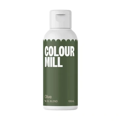 Image of Colour Mill Food Colouring Olive 100ml Next Generation Oil Based for Baking, Decorating, Icing and Cooking Dye DIY Slime Crafts 100 ml