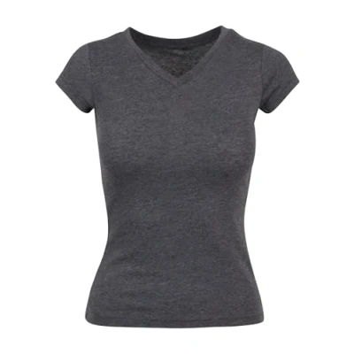 Image of Build Your Brand Women&#039;s Ladies Basic Tee T Shirt, Heather Grey, XXL