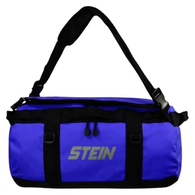 Image of STEIN 40L, 70L, 90L Water Resistant Holdall Bag &amp; Rucksack, Durable PVC for Outdoors, Camping, Sports, Watersports (40L, Blue)