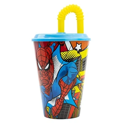 Image of Stor Easy Drinking Cup, 430 ml, Spiderman, Midnight Flyer