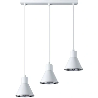 Image of Taleja Bar Pendant Ceiling Light, White, 3x ES111