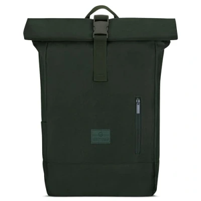 Image of Johnny Urban Roll Top Backpack Women &amp; Men Dark Green Robin Medium Durable Rolltop Daypack Casual Rucksack Day Bag 16 Inch Laptop Compartment Water Repellent
