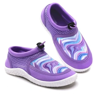 Image of Water Shoes Kids Toddlers Girls Swim Beach Aquasport Barefoot Non Slip Wetsuit for Swimming Pool Park(Purple LiuLi,34)